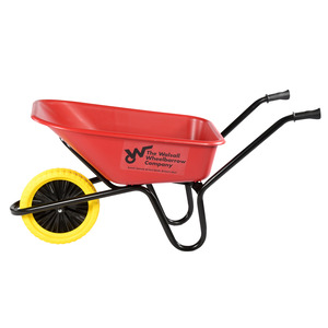 Constructo® HD Red 120L HDPE Wheelbarrow - Puncture Proof Tyre